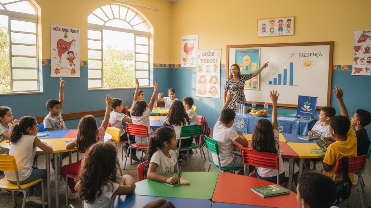 Exemplo real: a escola pública de Goiânia que reduziu faltas com educação em saúde